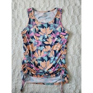 Reel Legends Reel Tec Sleeveless Activewear Tank Top Floral Womens Medium‎